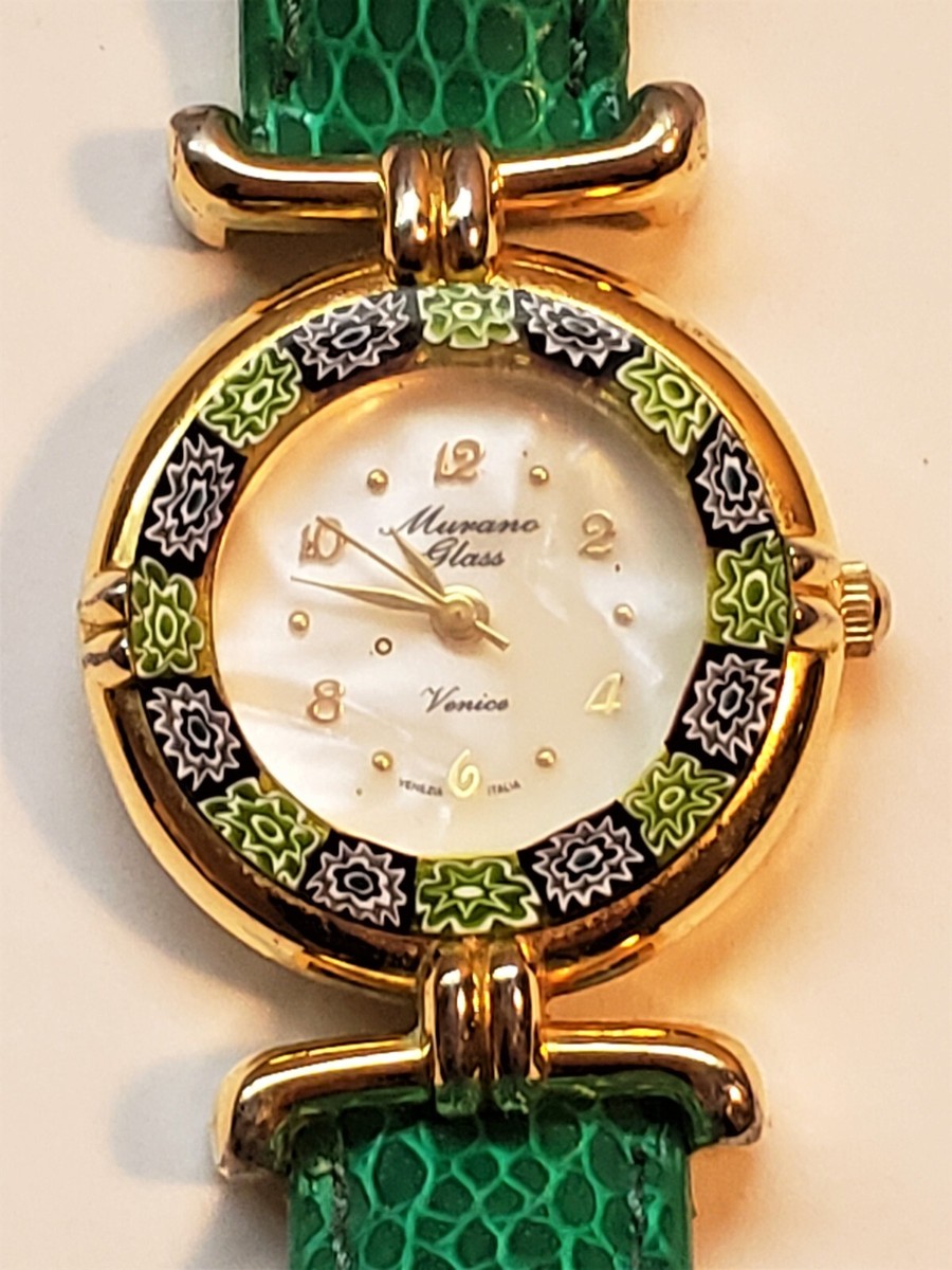 Vintage Murano Glass Watch, Mosiaco Veneziano , Original Vintage Murano Glass Watch, Mosiaco Veneziano , Original