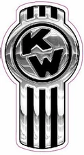 Kenworth Badge Version 2 Chrome Decal 5" x 2" in size.