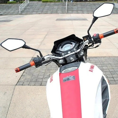 Rétroviseur Convexe Moto Scooter E-Bike Pivot 360° 8mm/10mm 2 Pièces ABS Neuf FR - Photo 4/8