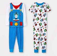 Thomas the Train 4-Piece Pajama Set Long Sleeve  Short Sleeve PJ's 18M NEW