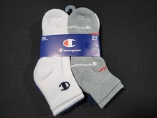 Champion Youth Boys Quarter -Multi Sports Multi Color Socks 6 pair SIZE 5Y-7Y