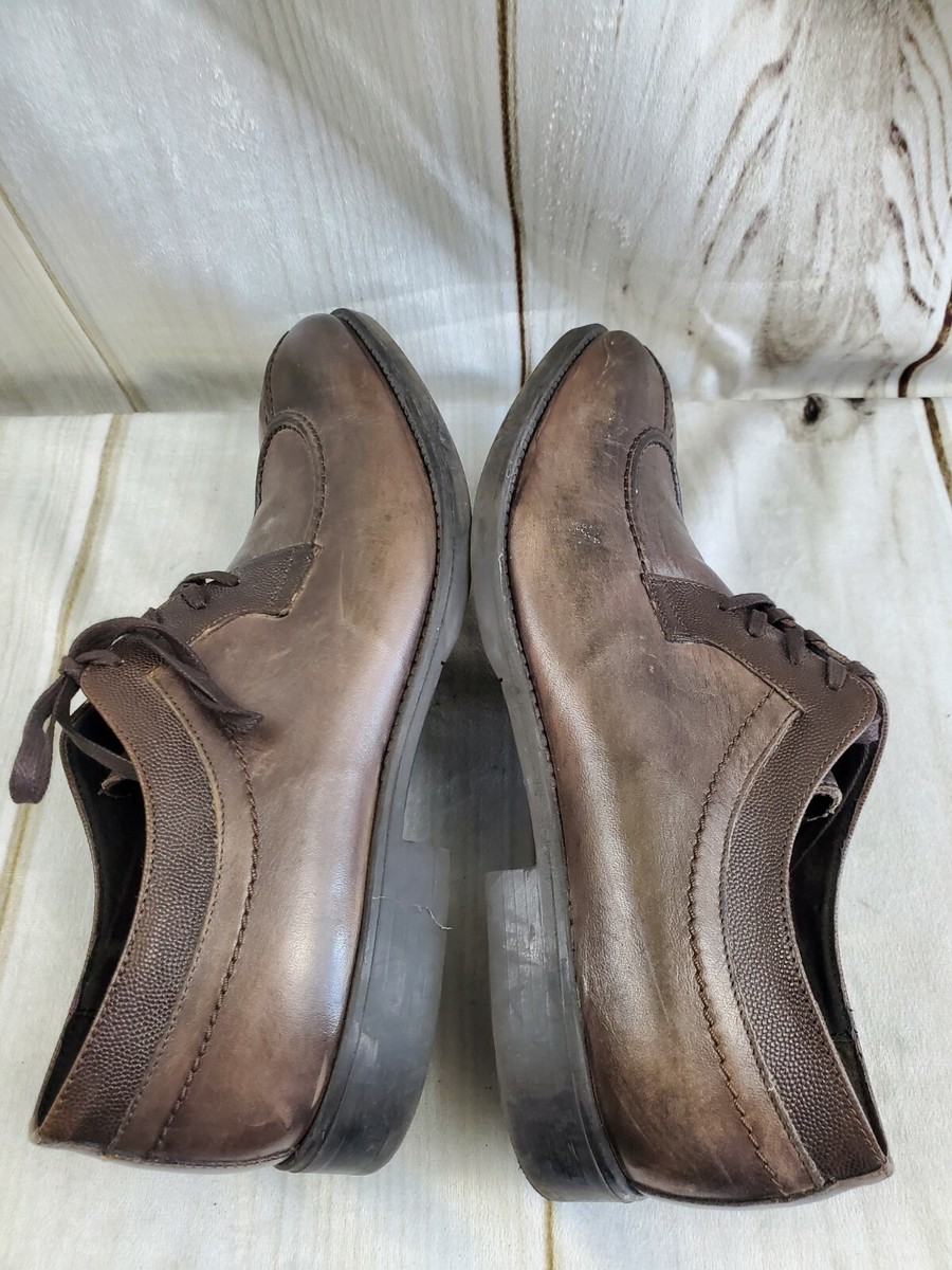 BACCO BUCCI MENS 9.5 LEATHER DERBY SPLIT TOE OXFORD DRESS  display picture 3