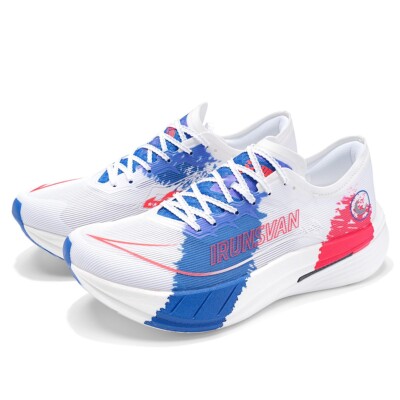 Men Cushioned Nylon Carbon Plate Racing Running Shoes