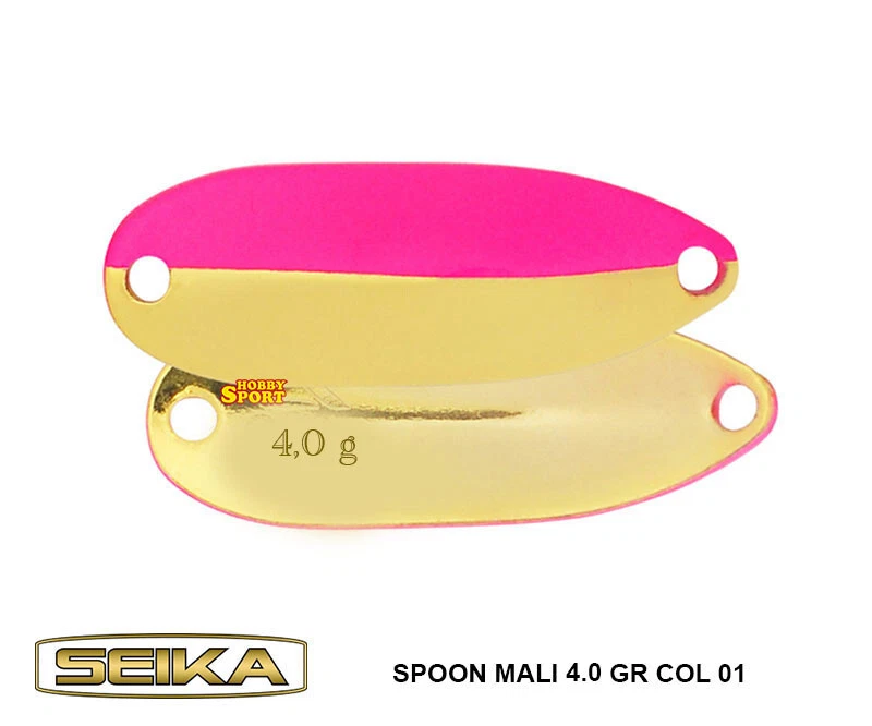 SEIKA TUBERTINI MALI SPOON SEIKA 4,0 GR COL 01 PINK GOLD TROUT AREA SPINNING TROTA LAGO