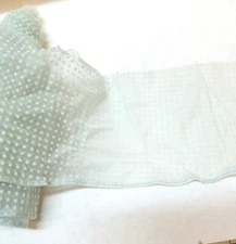 Vintage Dot Swiss Blue Trim      4 inches wide    1 yard