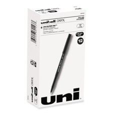 Uni-Ball ONYX Stick Roller Ball Pen, Fine 0.7mm PK12 60143