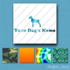 Custom Doberman Dog Name Decal Sticker - 25 Printed Fills - 6 Fonts
