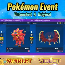 ✨ Shiny Lunala & Solgaleo 💜Event Eclipse 💜 Pokémon Scarlet Violet