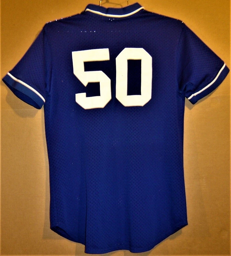 CHICAGO CUBS 50 ROYAL BLUE MESH PULLOVER BATTING PRACTICE JERSEY