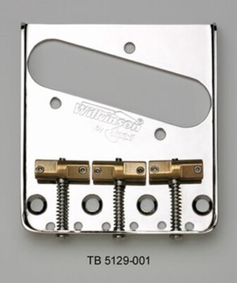 NEW Wilkinson Tele Bridge, Staggered Saddles - NICKEL