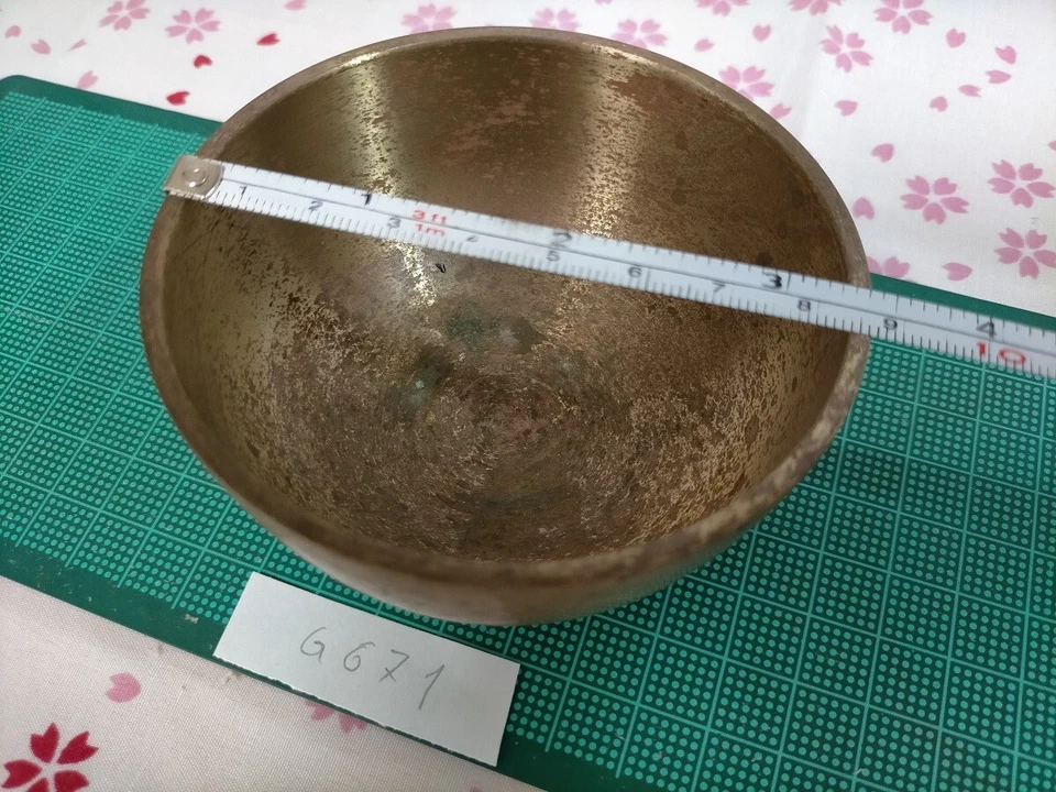 3.406" Japanese Vintage Buddhist Bell G671 Long and Short Wavelengths - Image 3 of 3