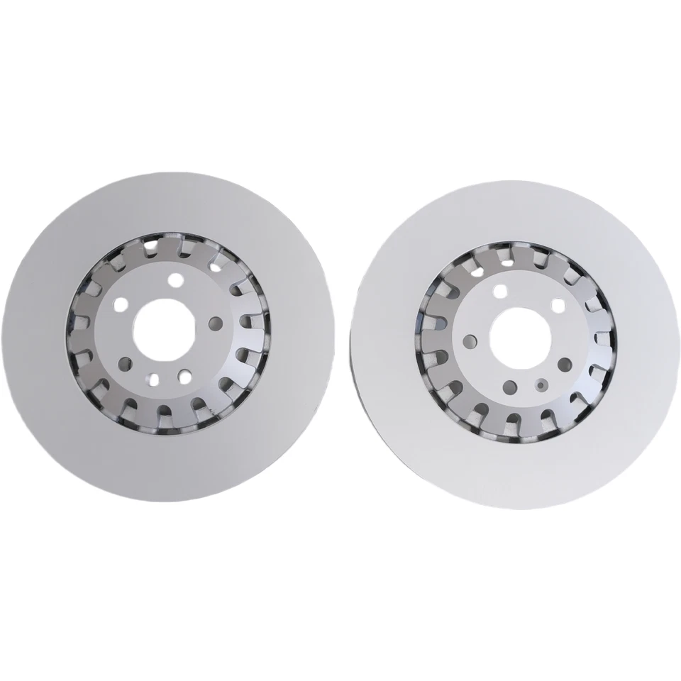 2 × front 375mm ventilated brake disc rotor suitable for Audi A6 A8 Q7 Q8- Foto 2 de 4