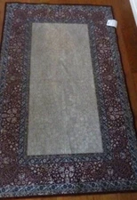 VGC RUGGABLE -- AFSHAN BLUE, BEIGE & BURGUNDY RUG COVER    3' X 5'