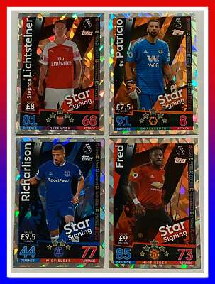 18/19 Topps Match Attax Premier League Trading Cards - Star Signing