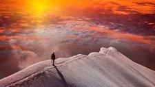 Landscape nature mountains clouds sun sunset piz pal Custom Gaming Mat Desk