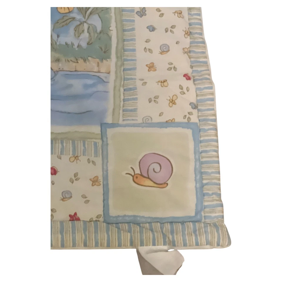 Disney Winnie Pooh Piglet Tigger Manta Caracol Abeja Azul Verde Hoja Hunny 43x31 Foto 4 de 4