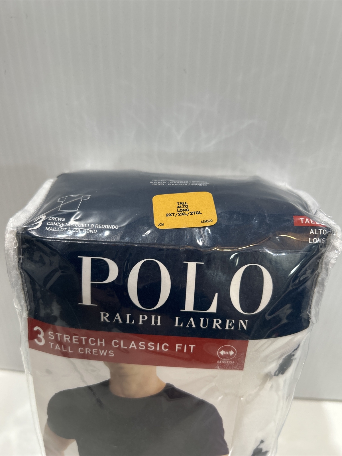 Polo Ralph Lauren 3 Pack Cotton Crew Neck T Shirt Undershirts White 2XL