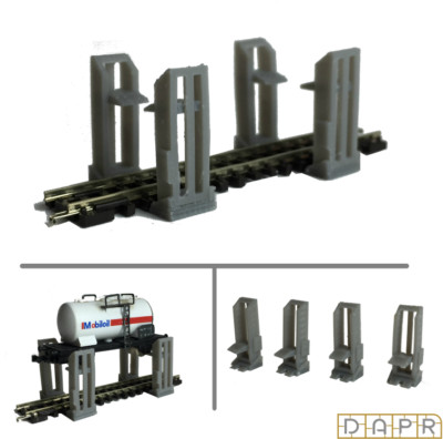 DAPR - Spur N Modelleisenbahn Landschaft Bausatz - Zuglift / Wagenheber Rampen x 4
