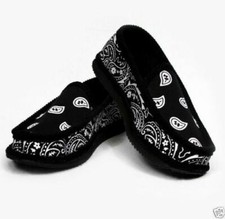 Black Bandana House Shoes Slippers Trooper Brand New Size 9 10 11 12 13