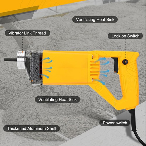 1800W Electric Concrete Vibrator 3600VPM 35mm Needle 2m Hose Cement Handheld AUS - Picture 6 of 12