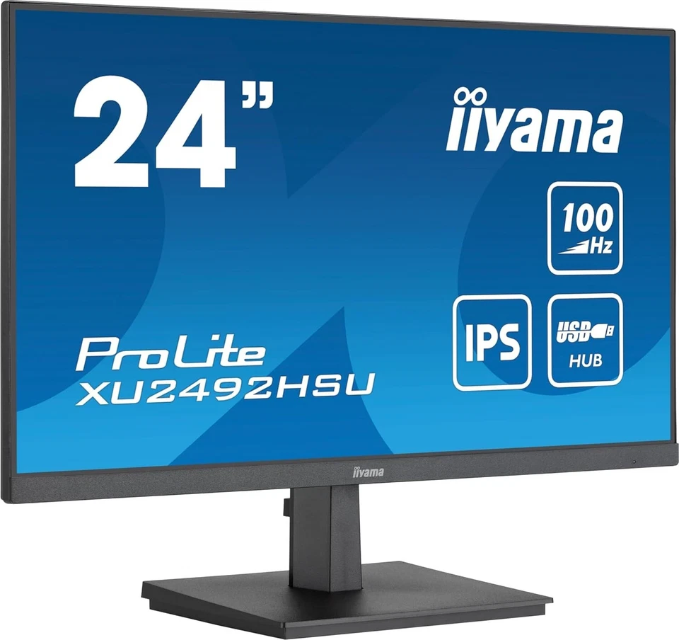 iiyama Prolite XU2492HSU-B1 60,5cm 23,8" IPS LED-Monitor FHD 50/60Hz Ultra Slim - Bild 2 von 4