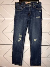 Levi 502 Jeans 18 Reg 29x29 Medium Distressed Excellent