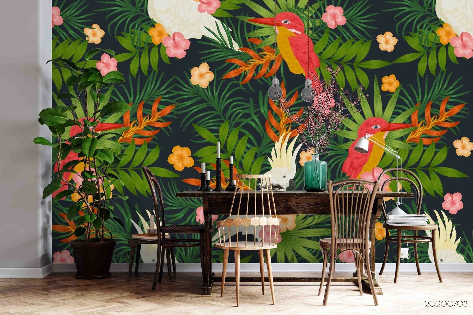 3D Tropical Jungle Bird Wallpaper Wall Murals Removable Wallpaper 461 | eBay