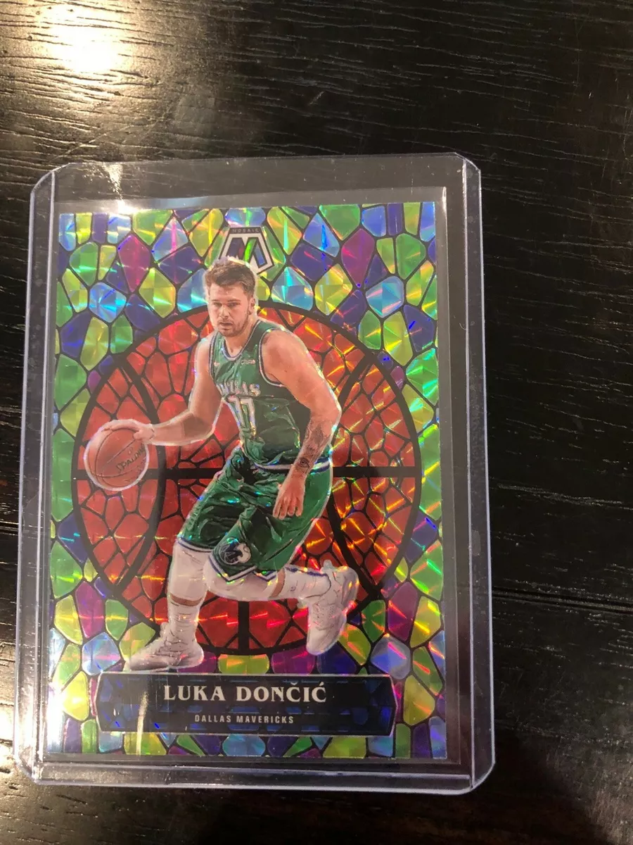 2020-21 Panini Mosaic Luka Doncic SP Prizm Stained Glass Card Mavericks