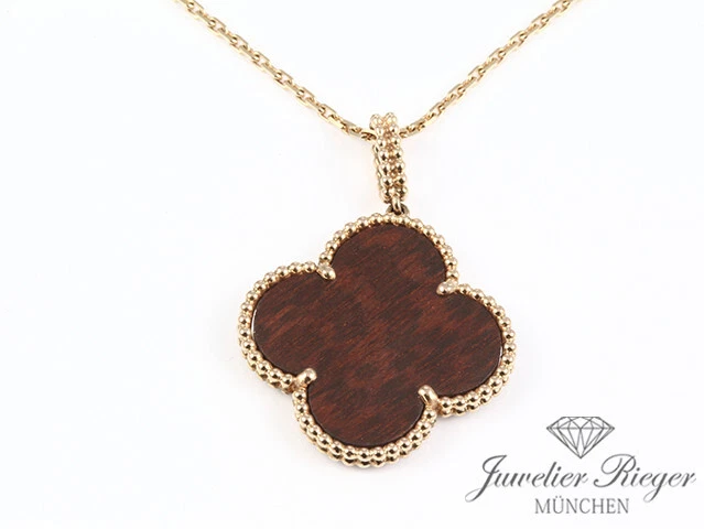 Van Cleef & Arpels Collier Magic Alhambra Rosegold 750 2016 Holz Wood Gold - Bild 3 von 4