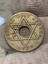1929 British West Africa Halfpenny 1/2 Penny TOUGH DATE - Combined shipping 0039