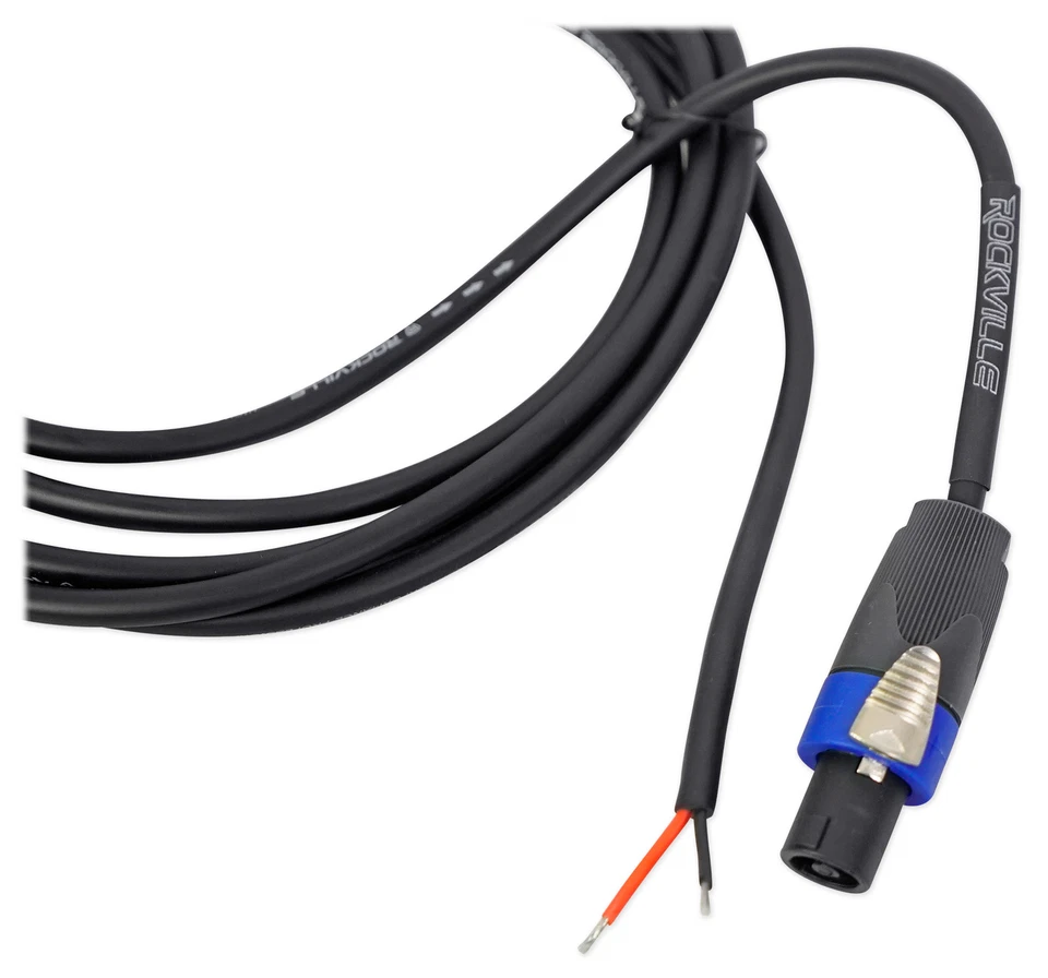 Кабель динамика Rockville RHC10 10 футов Speakon to Bare провод, калибр 16, 100% медь - Изображение 2 из 3