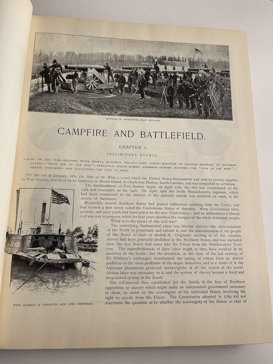 Campfires and Battlefields, Rossiter Johnson, Civil War 1960 1st