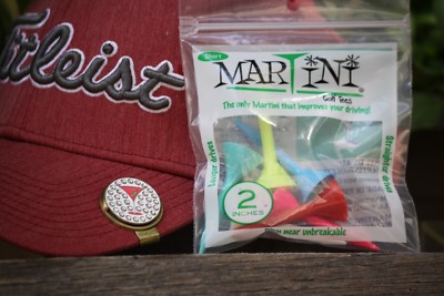 Martini Ball Marker - Ladies or Mens - Play Martini Tees - Companion Ball Marker