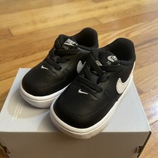 Kids Toddler Nike Air Force 1 '18 Casual Shoes Black/White 905220 002 Size 2C