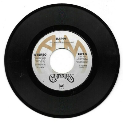 Carpenters Only Yesterday / Happy 45 rpm | eBay