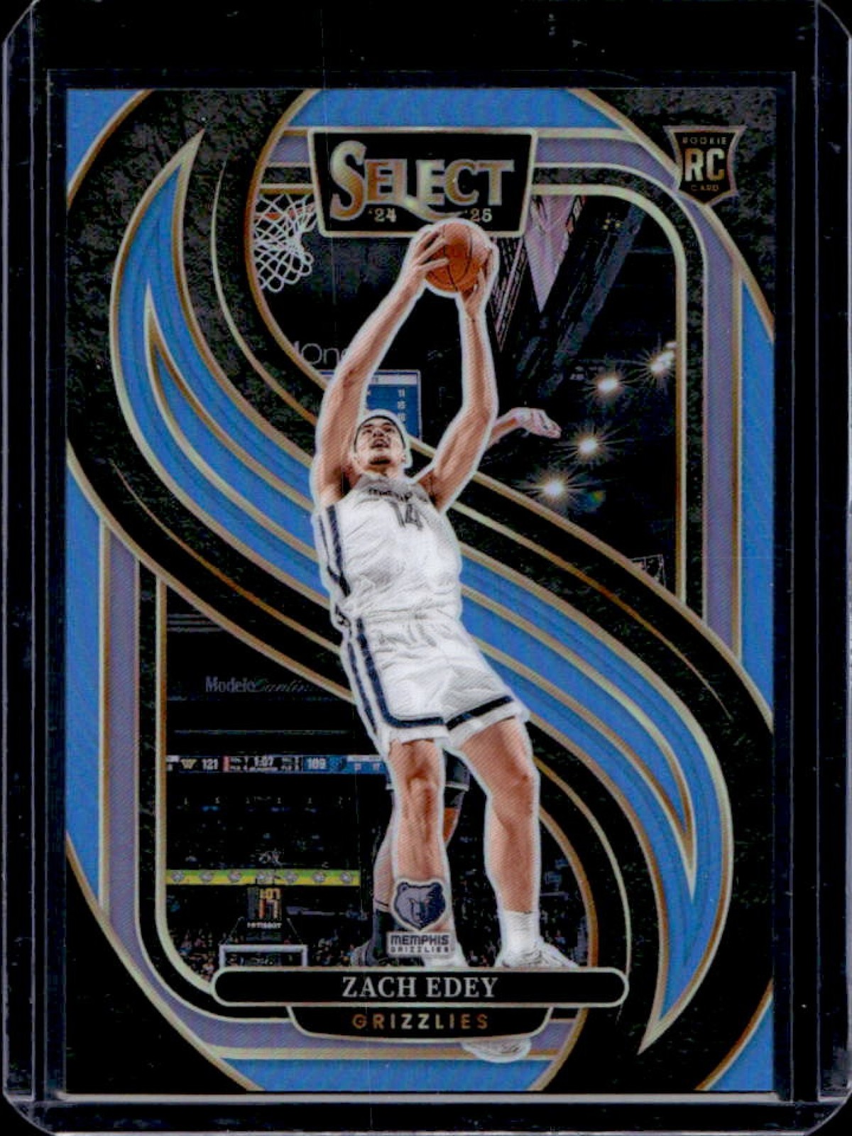2024-25 Panini Select Zach Edey Premier RC Light Blue Prizm #/299 Grizzlies