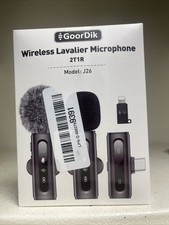GoorDik Wireless Lavalier Microphone 2T1R J3 Black - New In Box