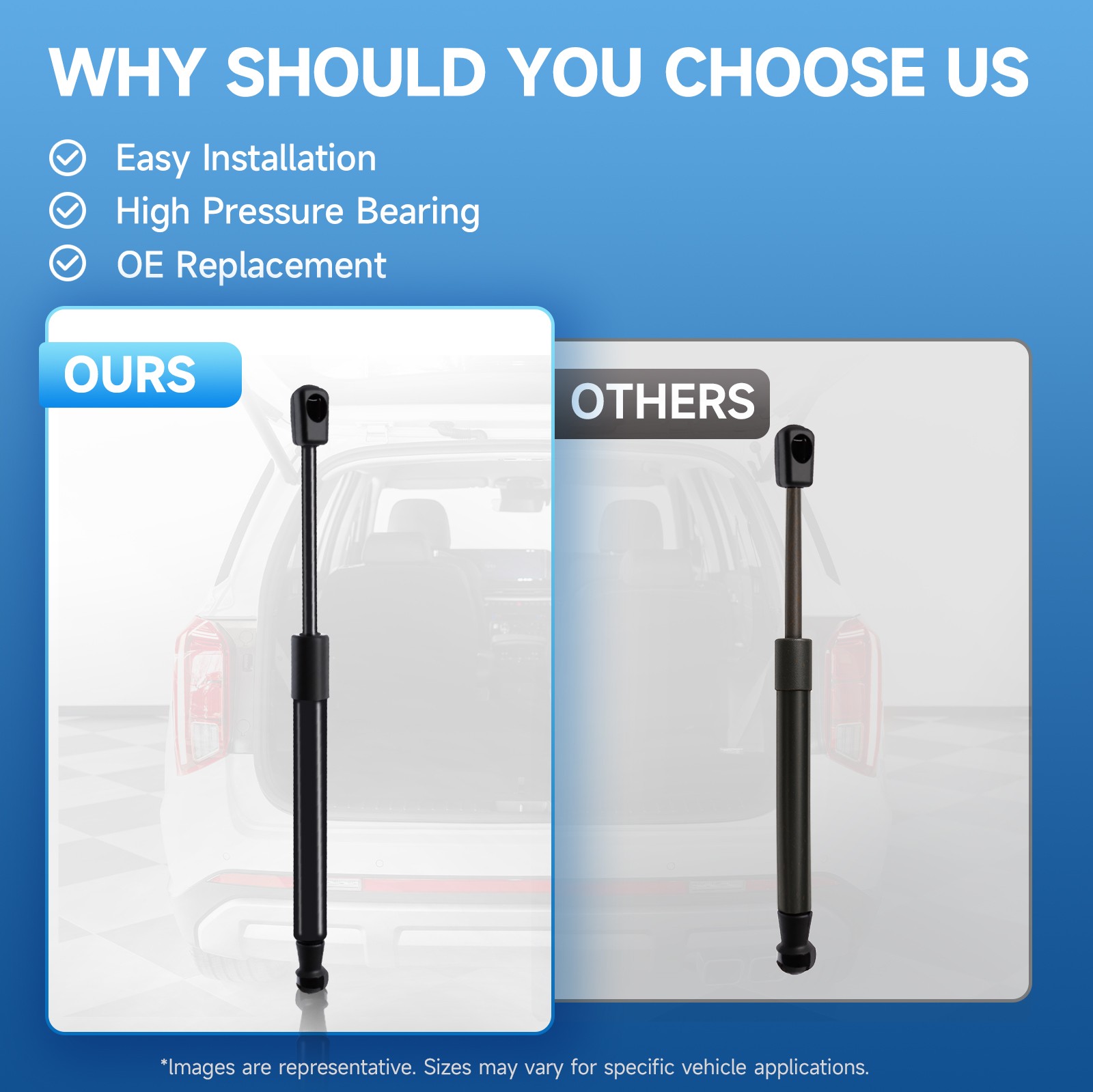 UIU 2Pcs Front Hood Lift Supports Shock Struts for Nissan Maxima 3.5L 2009-2014