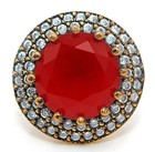Ottoman 6CT Heat Treated Fire Garnet 925 Sterling Silver Ring Sz 7.5 H1-8 — photo 1