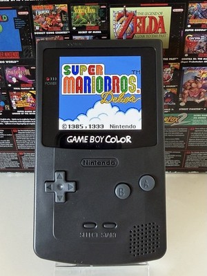 Nintendo Gameboy Color mit nagelneuen AMOLED Display Mod Custom Schwarz
