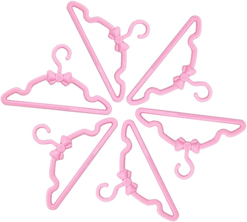 60 Pcs Mini Doll Clothes Hangers - Plastic Mixed Little Hangers for 11.5 inch Do - Afbeelding 4 van 12