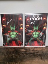 DO YOU POOH KING POOH TRADE + VIRGIN MARAT MYCHAELS SDCC EXC LOT. X2 Signed comic cover