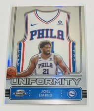 2022-23 Panini Contenders Optic Silver Prizm Uniformity Joel Embiid #1 NBA 76ers
