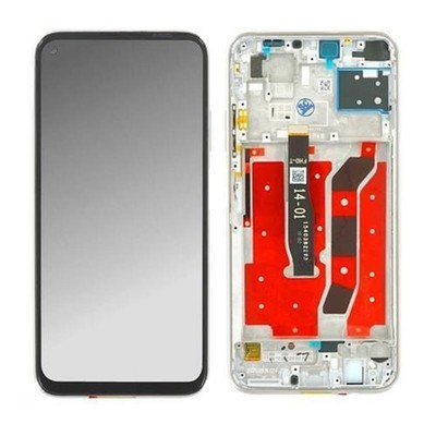 Huawei P40 Lite LCD Display Touchscreen Bildschirm Rahmen Sakura Pink / Silber