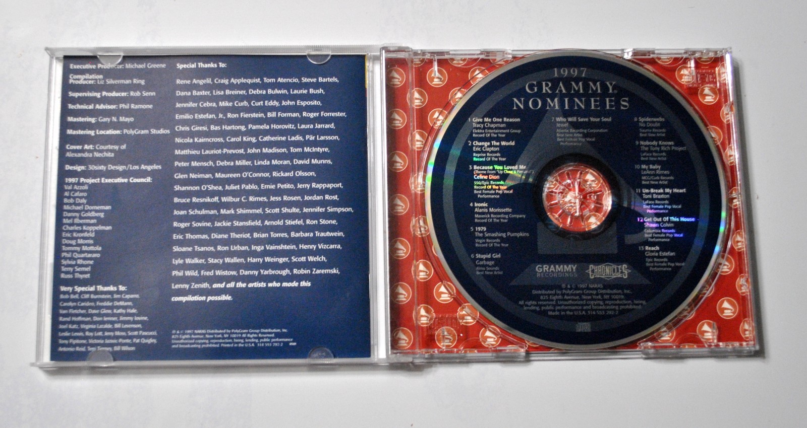 1997 Grammy Nominees by Various (CD, 1997) CD IS LIKE NEW