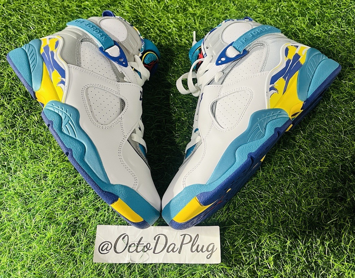Size 8.5 - Air Jordan 8 Retro White Aqua W for sale online