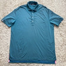RLX Ralph Lauren Polo Shirt Mens Large Striped Golf Performance Stretch
