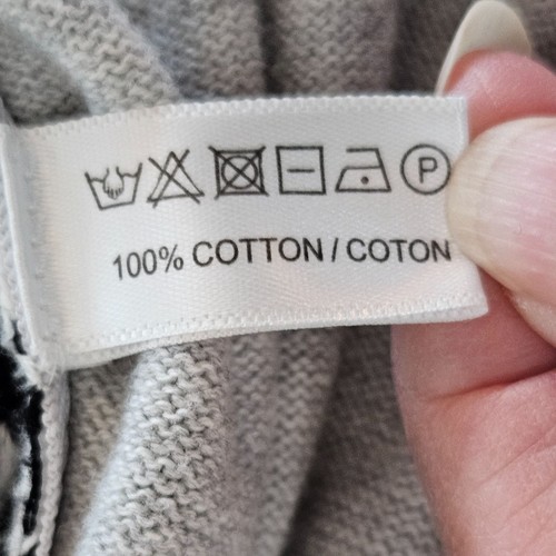 Lisa Todd Cotton Crew Sneak Attack Sweater Size Medium, Side Zipper To Stripe - Picture 10 of 12