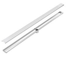 Linear Shower Drain,Cuttable Brushed 304 Stainless Steel Rectangle Shower Flo...