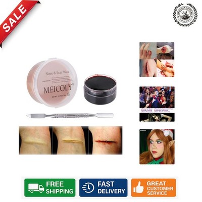 Fake Nose Putty & Scar Wax Kit with Coagulated Blood Gel - Ideal for Cosplay